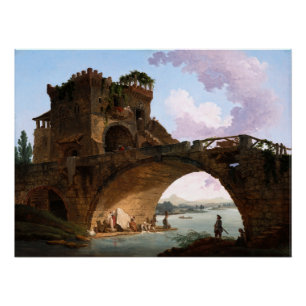 Póster El Ponte Salario de Hubert Robert