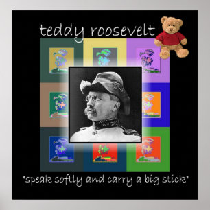Póster El Pop Art Teddy Roosevelt
