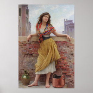 Póster El portador de agua por Eugene de Blaas - Poster