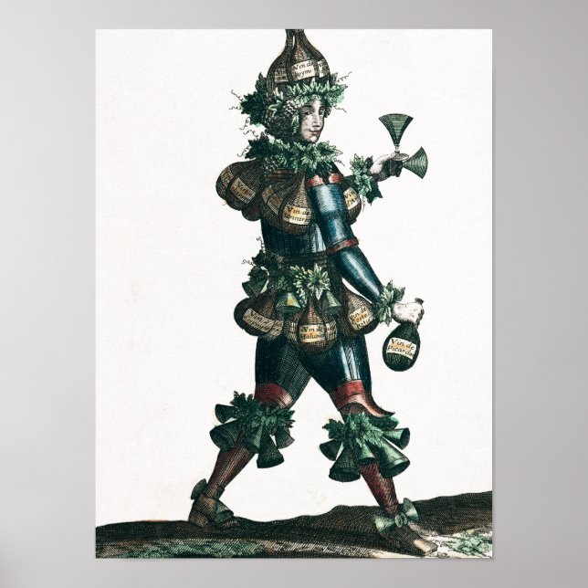 Póster El posadero, diseño alegórico de vestuario (Frente)