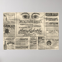 El Poster 60x40 De Anuncios De Periódicos Vintage