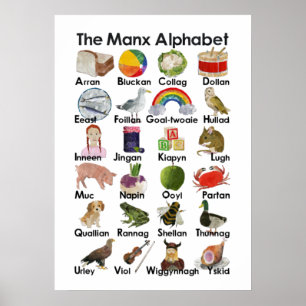 Póster El Poster ABC del Alfabeto Manx