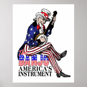 Póster El Poster banjo de Estados Unidos
