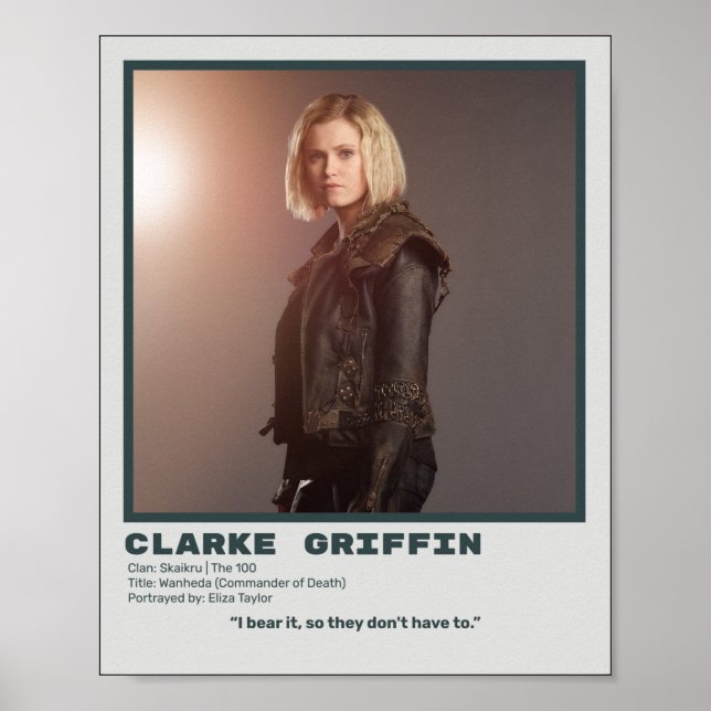 Póster El Poster Clarke Griffin de 100 (Frente)