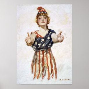 Póster El poster con original sea diseño del patriota