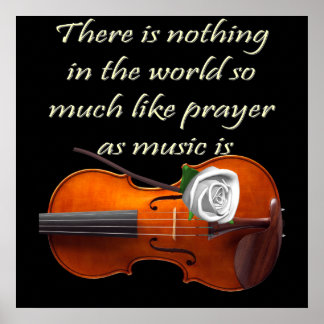 Póster El Poster cristiano Violin Inspirador Saying