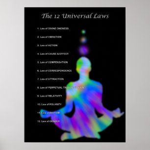 Póster El Poster de 12 leyes universales