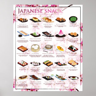 PÓSTER EL POSTER DE APERITIVOS, 16X20, FONDO DE SAKURA