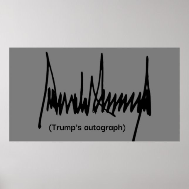 Póster El poster de autógrafos de Trump (Frente)