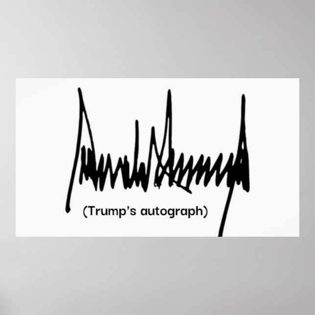 Póster El poster de autógrafos de Trump (Frente)