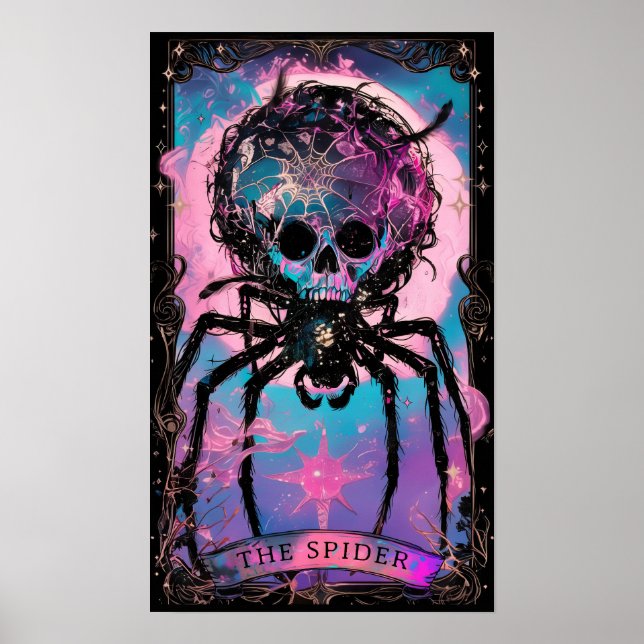 Póster El Poster de brujería de la tarjeta Tarot de Spide (Frente)