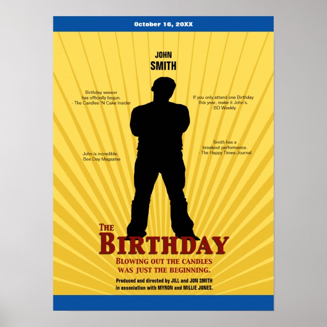Póster El Poster de cine de cumpleaños (Boy) (Frente)