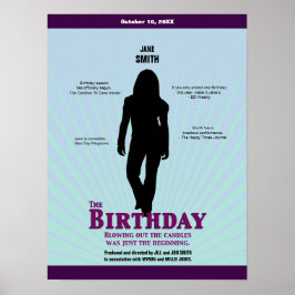 Póster El Poster de cine de cumpleaños (Chica)
