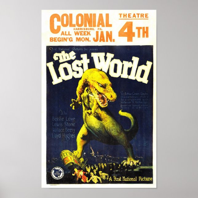 Póster El Poster de cine de los monstruos de los dinosaur (Frente)