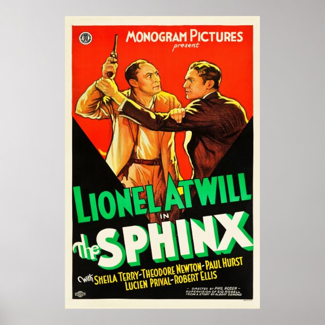 Póster El poster de cine Sphinx - Vintage 1933 (Frente)