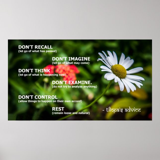 Póster El Poster de consejos de Tilopa (Frente)