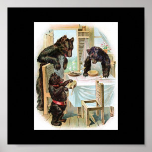 Póster El Poster de cuento de hadas de tres osos