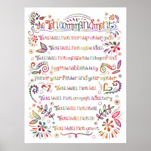 Póster El poster de diez mandamientos