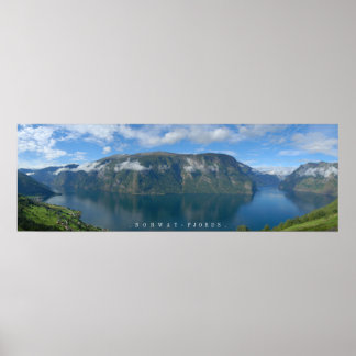 Póster El Poster de fiordos de Noruega
