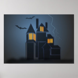 Póster El poster de Halloween de la casa