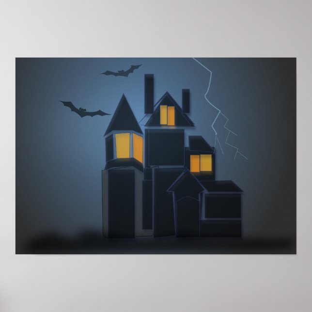 Póster El poster de Halloween de la casa (Frente)