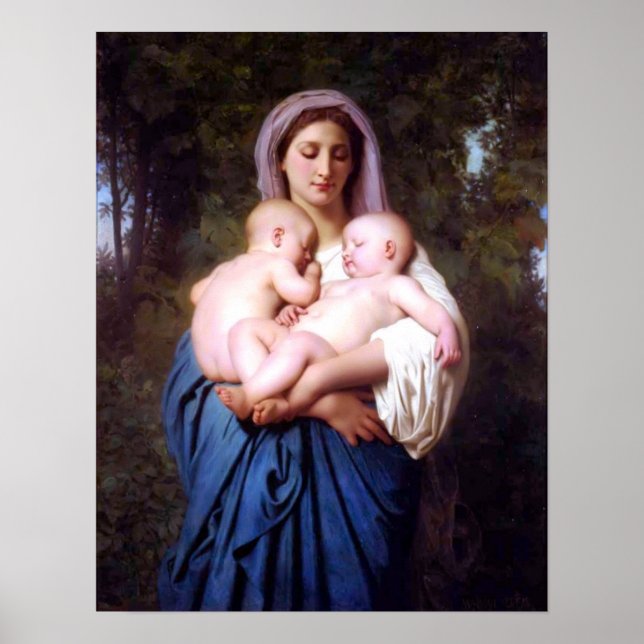 Póster El Poster de la Caridad por el Maestro Bouguereau (Frente)