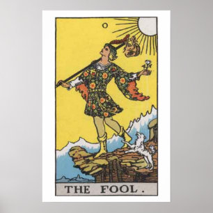 Póster El poster de la carta de tarot del tonto