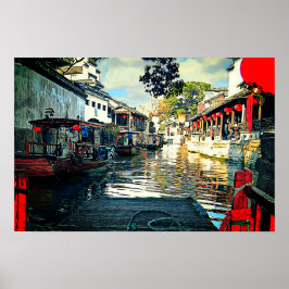 Póster El Poster de la Ciudad del Agua de China