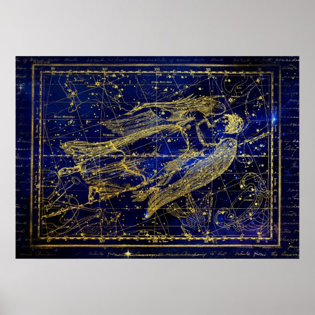 Póster el poster de la constelación virgen (Frente)