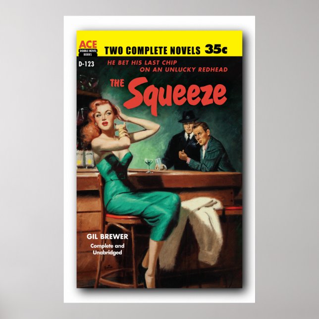 Póster El Poster de la cubierta Squeeze - Gil Brewer pb 1 (Frente)