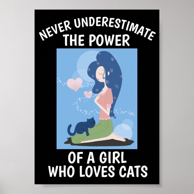 PÓSTER EL POSTER DE LA GATO NUNCA SUBESTIMA A UN CHICA QU (Frente)