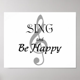 Póster El poster de la música "CANTA y sea feliz "