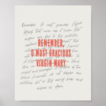 El Poster de la Oración Memorare