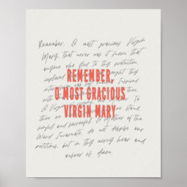 Póster El Poster de la Oración Memorare