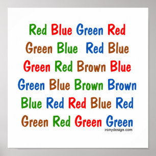 Póster El poster de la prueba de Stroop