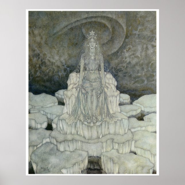Póster El Poster de la Reina de la Nieve de Edmund Dulac (Frente)