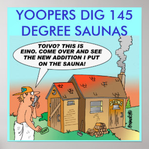 Póster El POSTER de la SAUNA del DIBUJO ANIMADO ofrece
