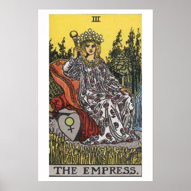 Póster El Poster de la tarjeta de la emperatriz Tarot (Frente)