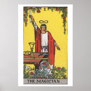 Póster El Poster de la Tarjeta Magician Tarot