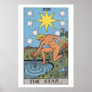 Póster El Poster de la tarjeta Star Tarot