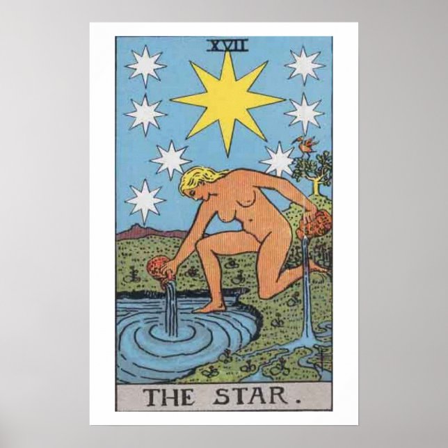 Póster El Poster de la tarjeta Star Tarot (Frente)