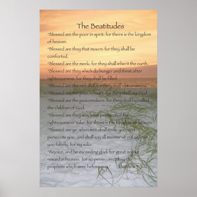 Póster El Poster de las Beatitudes (vertical) (Frente)