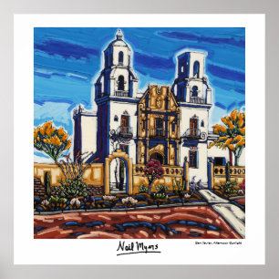 Póster El Poster de luz solar de San Xavier Afternoon