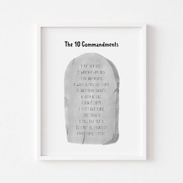 Póster El poster de mandamiento de 10