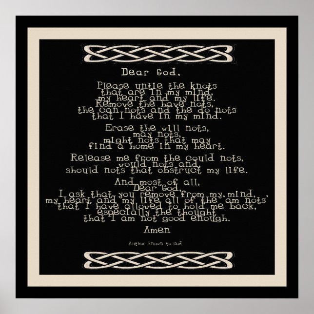 Póster El Poster de oraciones de nudos (Frente)