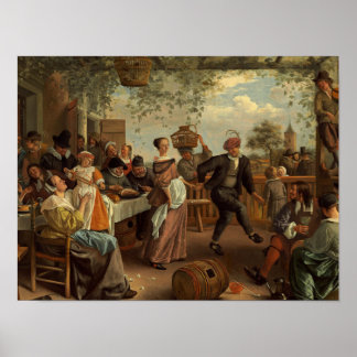 Póster El Poster de pintura de la pareja bailarina
