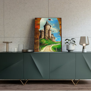 Póster El Poster de pintura de la ruta del castillo