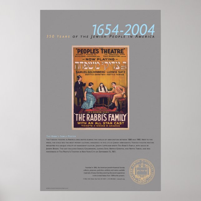 Póster El Poster de teatro familiar del rabino (Frente)