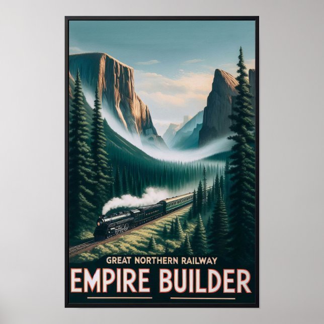 Póster El Poster de trenes de época Empire Builder (Frente)