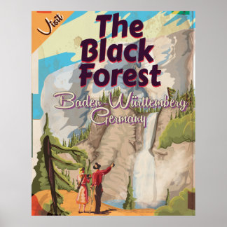Póster El Poster de Viajes de la Selva Negra.